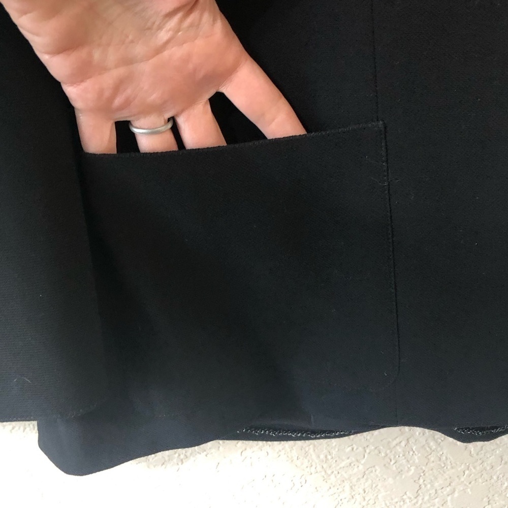 CHANEL Authenticated Womens Wool Silk Black Designer Blazer - Size 40 - Picture 3 of 11